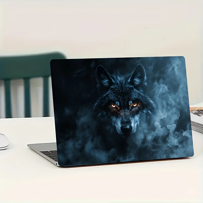 

Виниловый чехол для ноутбука, наклейки с волком, 2 шт./компл., устойчивый к царапинам художественный чехол «сделай сам», подходит для ноутбуков — легко наклеивается и прочный