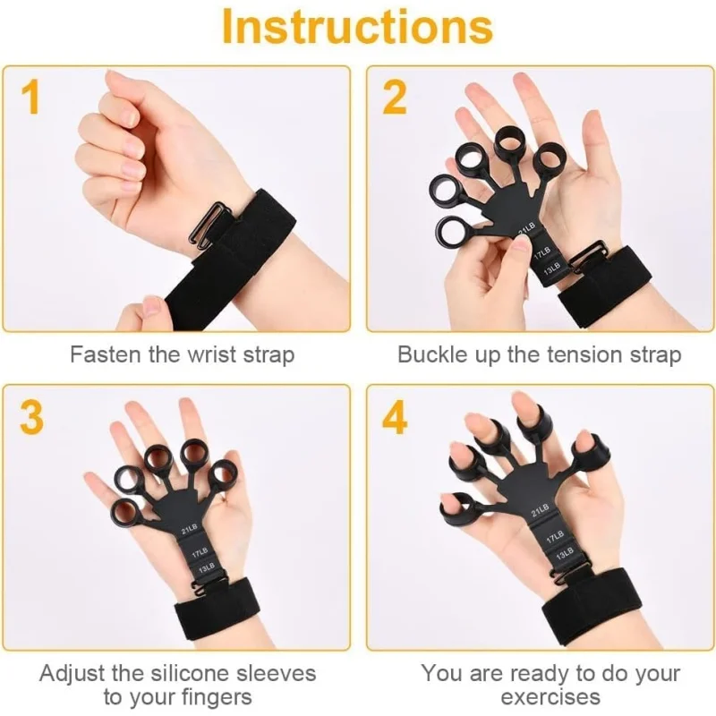Fingertrainer, Griffkrafttrainer, Handtherapiegerät, Fingertrainingsgerät und Handkrafttrainer – Detail 7