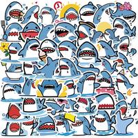 10/50PCS Cartoon Fat Shark Cute Stickers DIY Phone Laptop Diary Guitar Suitcase Graffiti Waterproof Sticker Decals Kids Toy