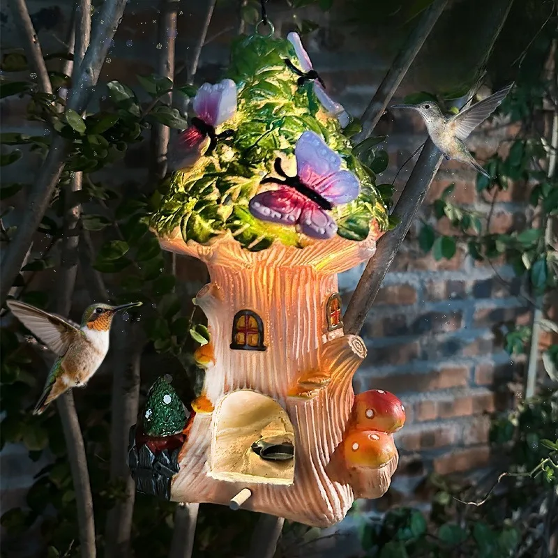 

Садовая статуэтка-декорация в виде бабочки из смолы для улицы, патио, милый ландшафтный орнамент, подвесное украшение для сада