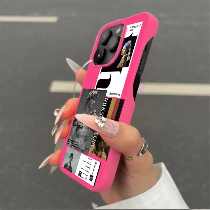 Minimalist Label For IPhone 16 Case Half Pack Phone Shell For IPhone 15 14 13 12 11 Pro 15 16 Plus Silicone Anti Fall Back Cover