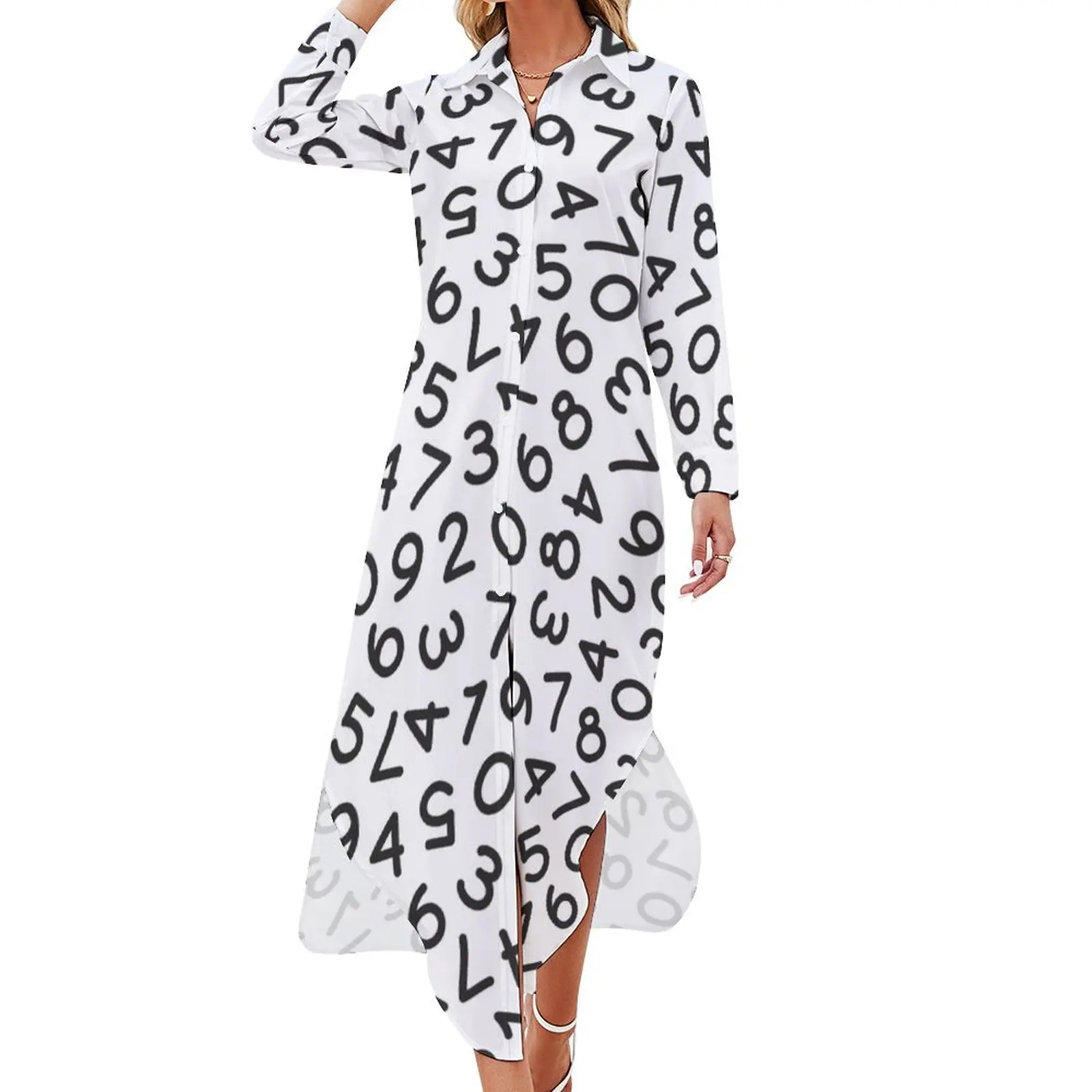 I Love Math Long Sleeved Shirt Dress summer dress korean women Evening dresses luxury dresses woman dress