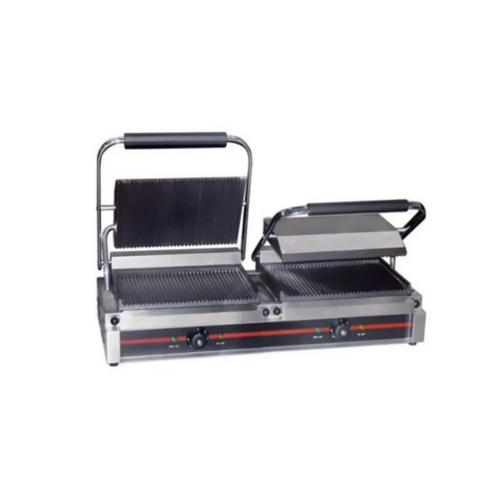 Five Star Hotel Kitchen Equipment List Provider Electric Contact Grill Double Large Board Upper Slot Bottom Restaurant Retail