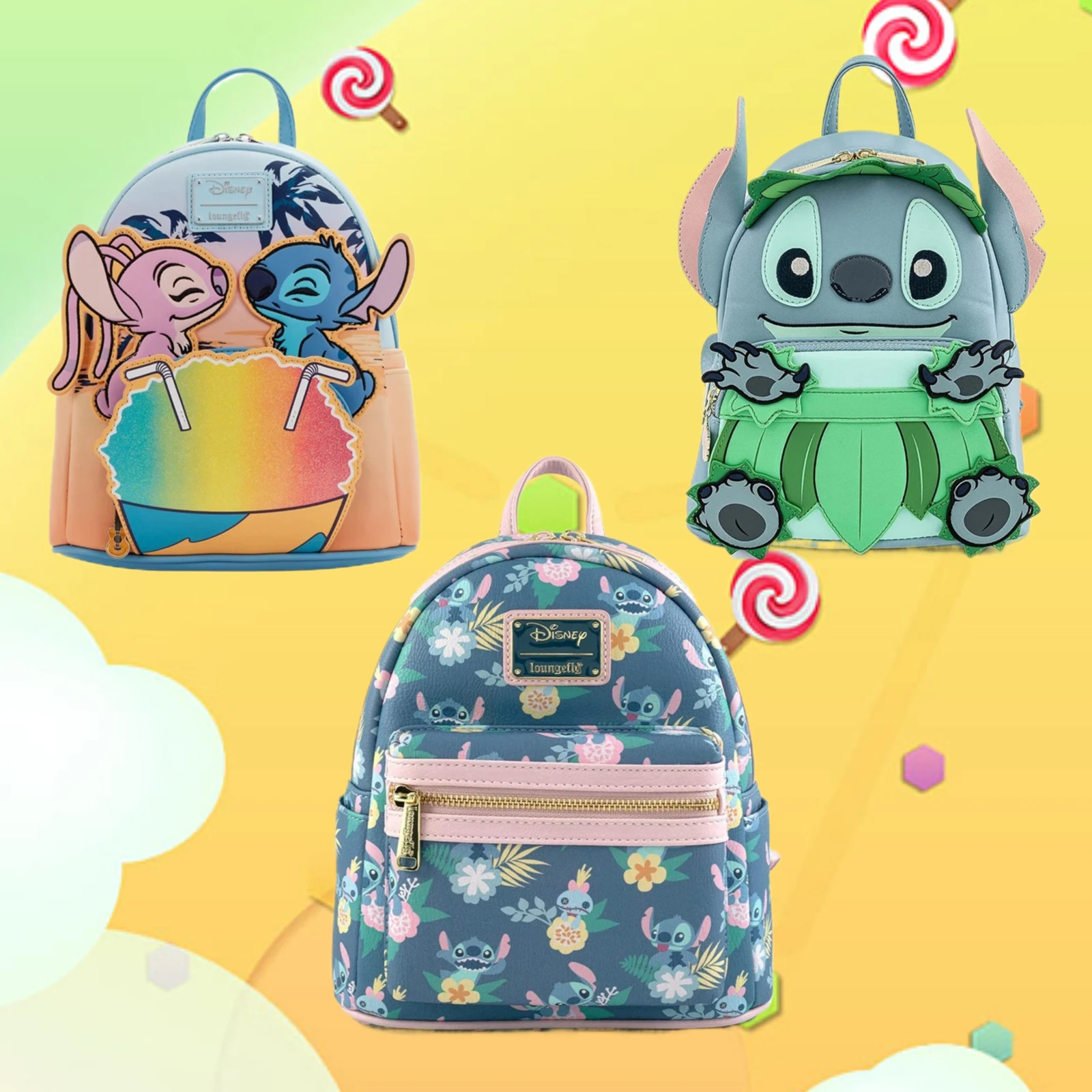 

Toy Story 3 Stitch Backpack Unisex Casual Fashion Travel Backpack High Quality Cartoon Children's Christmas Gifts