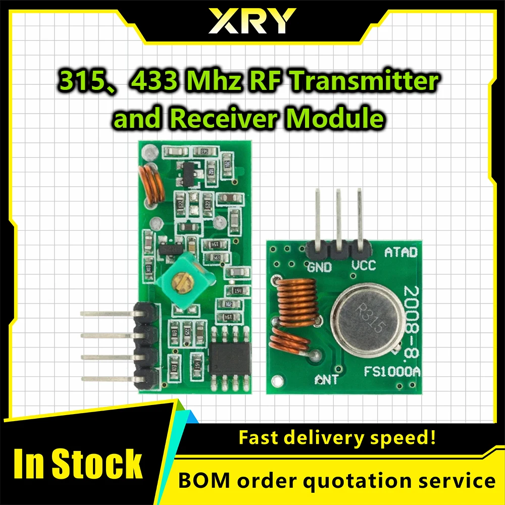433 Mhz RF Transmitter and Receiver Module Link Kit for ARM/MCU WL DIY 315MHZ/433MHZ Wireless Remote Control for arduino Diy Kit image 2