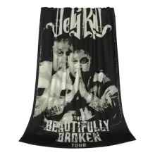 Jelly Roll Beautifully Broken Tour 2024 Blanket Super Soft Cozy Rapper Throw Blankets for Bed 50x60 Inch Multiple Sizes Quilt