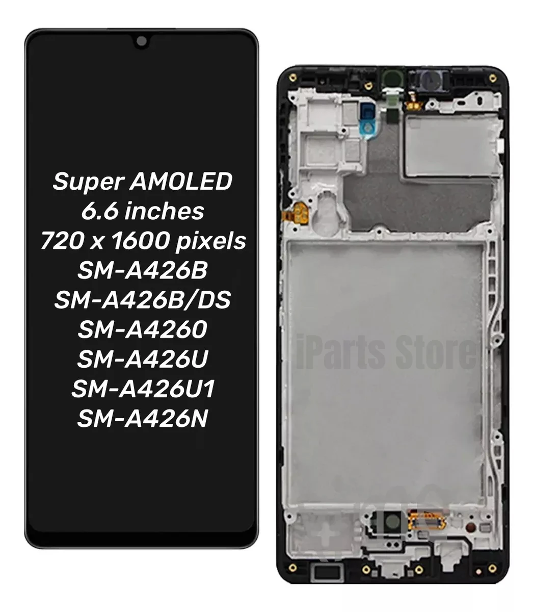 iParts Replacement Display For Samsung Galaxy A426F A42 5G SM-A426B A426U AMOLED OLED Touch Screen Assembly With Frame Assembly