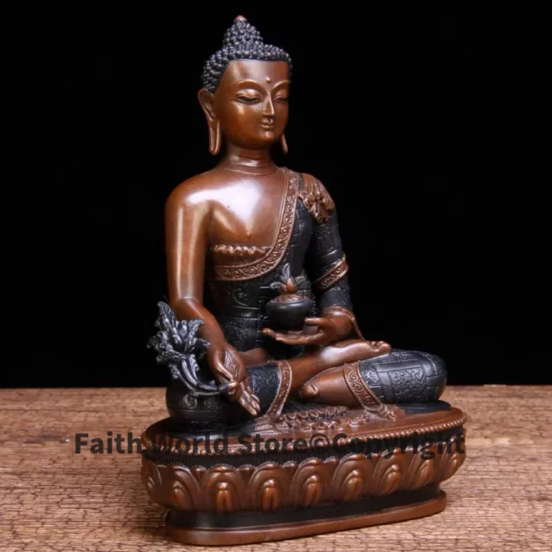 GOOD Tibet Nepal High grade Exquisite the Medicine Buddha statue gods copper buddha statue HOME Family Bless safety healthy