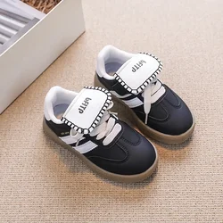 Kids Skate Shoes Retro Boys Girls Sports Shoes Thick Sole 2024 New Fashion Kids Tennis Running Shoes Wear-resistant Anti-slip