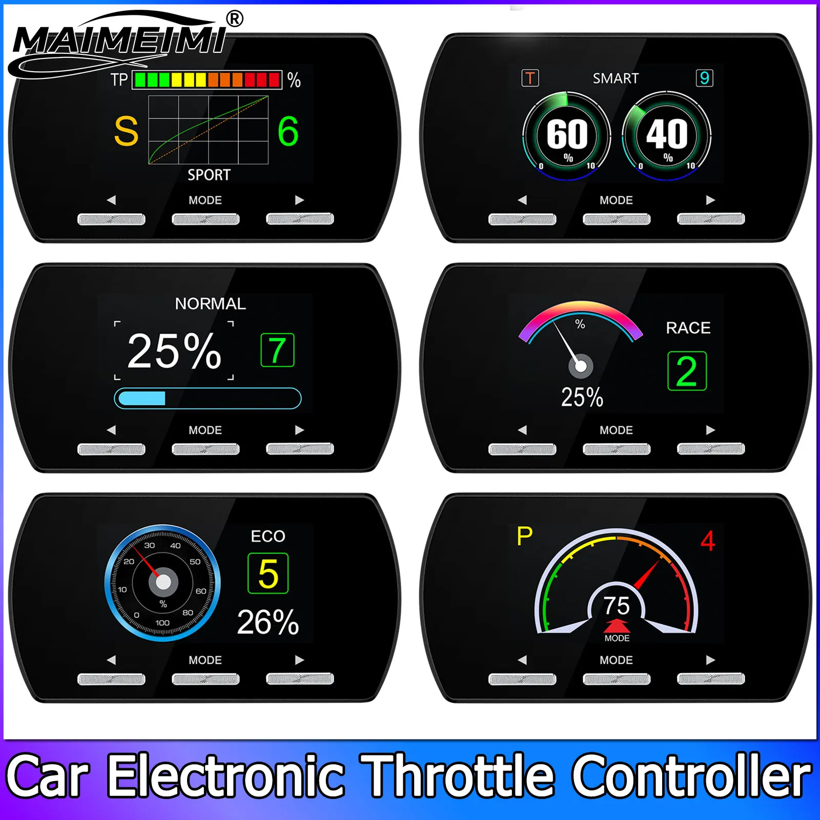 Car Electronic Throttle Controller with 11 Modes Car Pedal Booster Car Throttle Response Controller Racing Customized