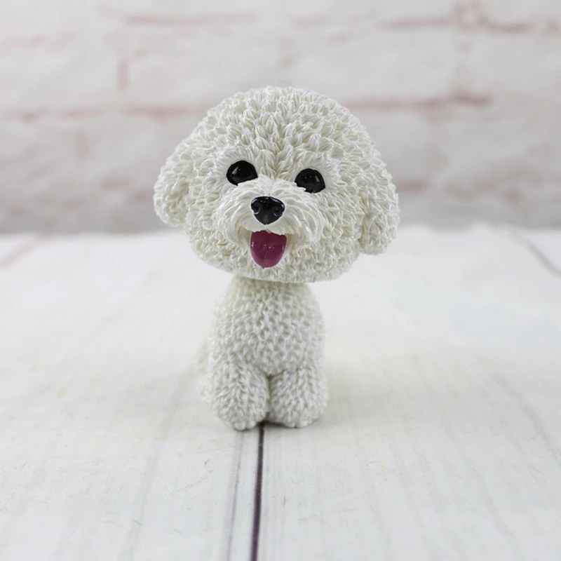 Simulation Shaking Head Dog Resin Cute Bobble Head Dog Home/Car Dashboard For Car Vehicle Decoration