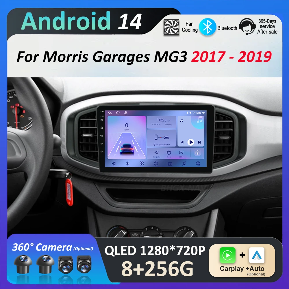 Android System Navigation GPS for Morris Garages MG3 2017 - 2019 Car Radio Multimedia Player 4G Head Unit WiFi QLED Screen