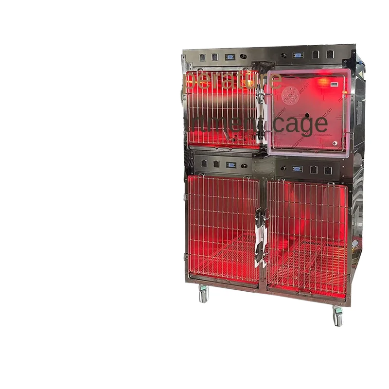 

New Warm Infrared Thermostatic Pet Cage for Cats Dogs Solid Button ICU Hospita for Cats Dogs Comfortable Safe for Inpatients
