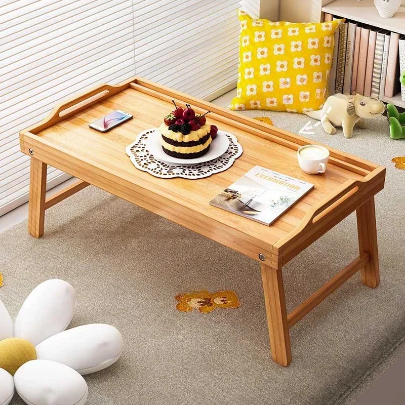 Simple Japanese Coffee Tables Foldable Pizza Windows Home Tatami Rice Solid Wood Small Tea Bed Computer Learning