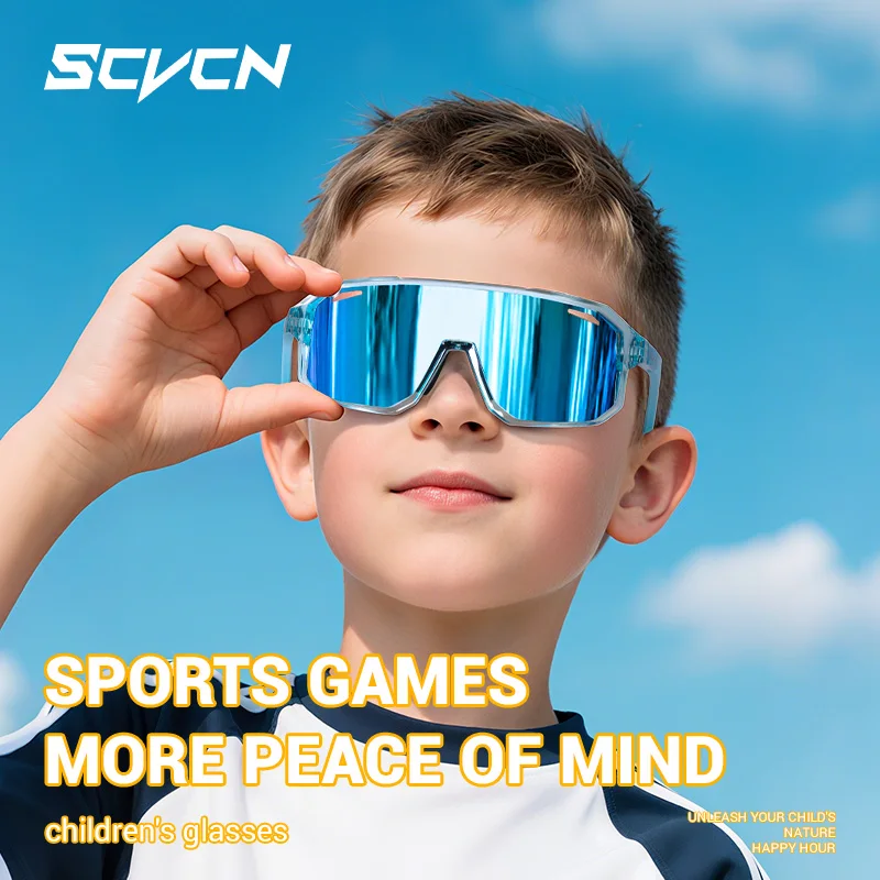 【セール中】SCVCN 子供サングラスアウトドアスポーツメガネ UV400 偏光男性と女性の子供スケートボードバイクランニングサングラス