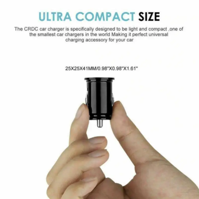 

1/2Pcs 12-24V Car Charger 3.1A Quick Charge Dual USB Port Cigarette Lighter Phone USB Power Adapter Charger Accessories