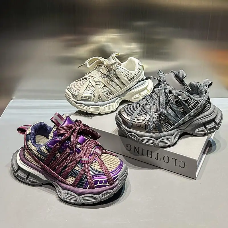 

Kawaii Y2K Casual Shoe Fashion Children S Shoes Kids Sport Shoes Paris Home Dad Shoes 2025 New Spring Autumn Boys Running Shoes