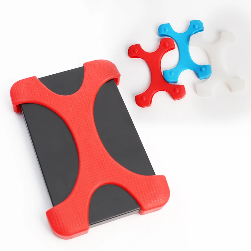 Hard Drive Case Silicone Shockproof Protector Cover for 2.5 Inch External HDD SSD Anti-Scratch Anti-Fall Sleeve Soft Flexible