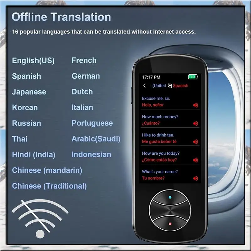 

AS59 - Устройство языкового переводчика не требуется Wi-Fi, мгновенный двусторонний языковой переводчик с 137 языками, простота в использовании