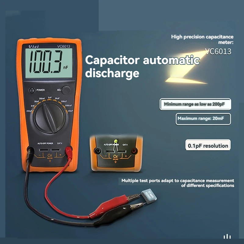 Ultra High Precision Digital Inductance And Capacitance Meter Intelligent LCR Bridge Detection Meter VC6013 Capacitance Tester