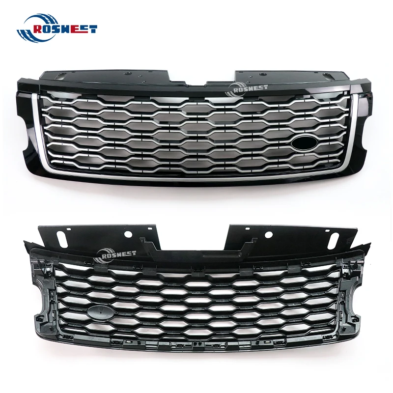 Grille For Land Rover Range Rover Vogue 2018-2022 Car Front Bumper Racing Grill Intake Hood Cover Mesh Grid Car Exterior Parts