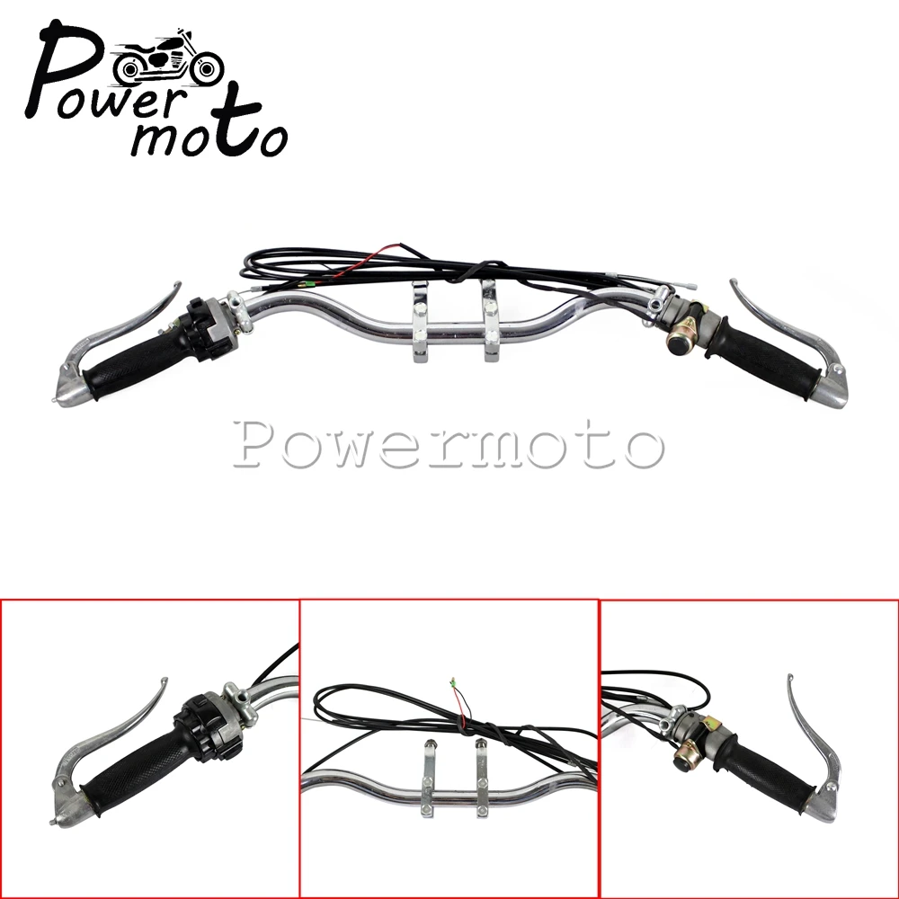 Manillar Retro cromado para motocicleta con Cable de palanca de agarre para BMW Zündapp DB DS DBK KS 750 MW M1 M1M M1S M72 R12 R75 R51 R61 R66 R71