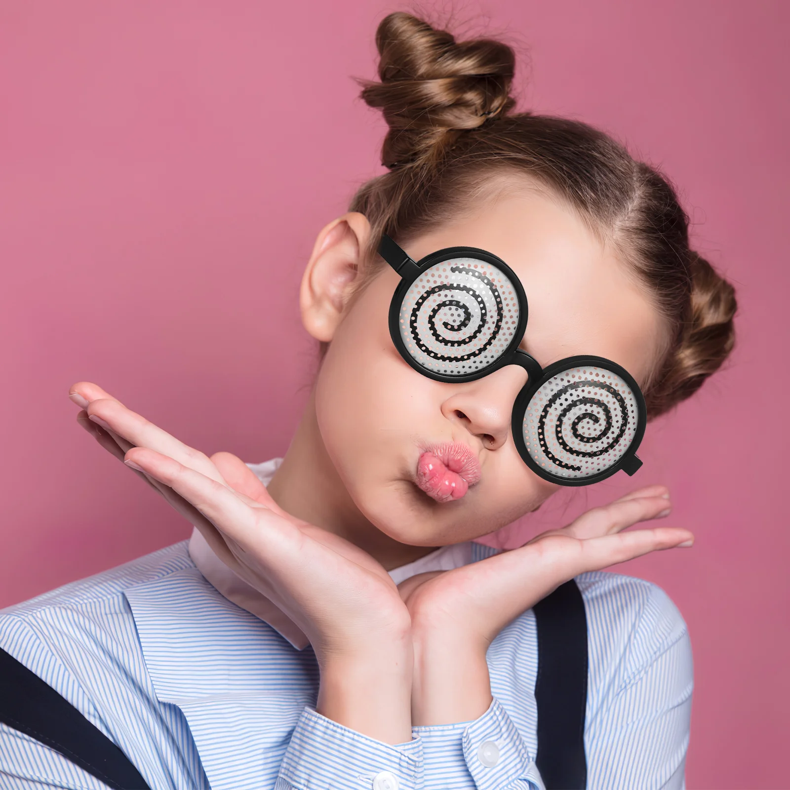 

4Pcs Dizzy Glasses Unique Design Fun Party Glasses Smooth Edges Creative Eyeglasses for Photo Booth Props and Events