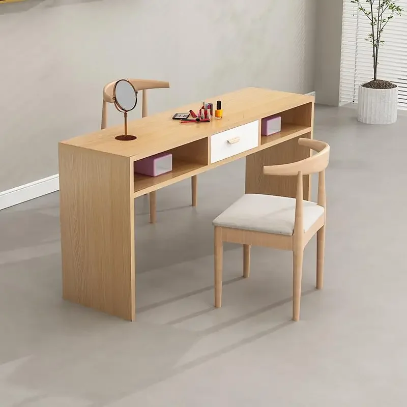 

Square Makeup Nail Table Wooden Simple Speciality Manicure Tables Minimalist Portable Manicure Tafel Nail Salon Furniture CM50ZJ