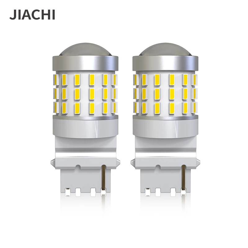 

jiachi 10PCS Signal Lamp 3157 1157 1156 Led Car Light Bulb 12-24V Auto Lighting Systems 3014 Chip P21W W21W BA15S LED White