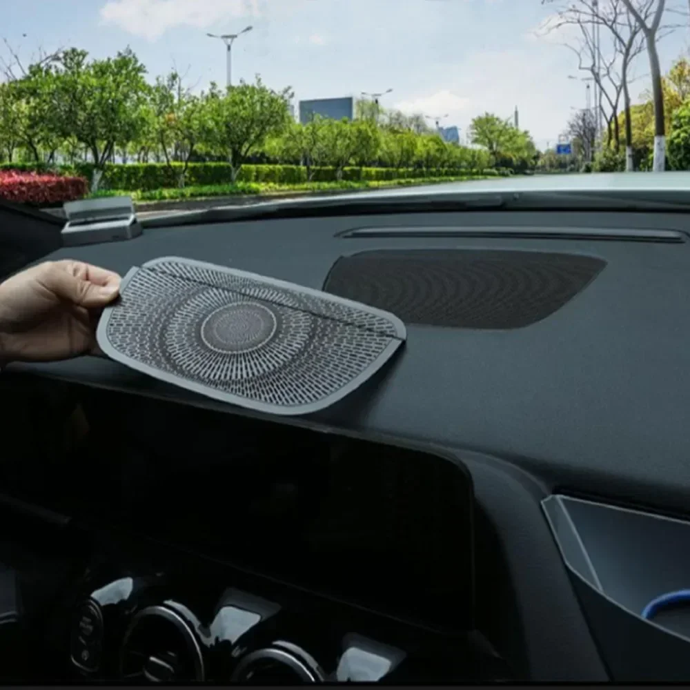 

For Mercedes Benz B GLA Class W247 H247 2020-2024 Alloy Car Dashboard Audio Speaker Cover Trim Sticker Auto Interior Accessories