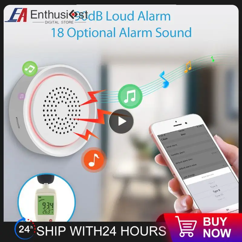 مستشعر جسم الإنسان اللاسلكي مراقبة ذكية واي فاي 3 في 1 الحياة الذكية تويا أمن المنزل الذكي إنذار الصوت والضوء