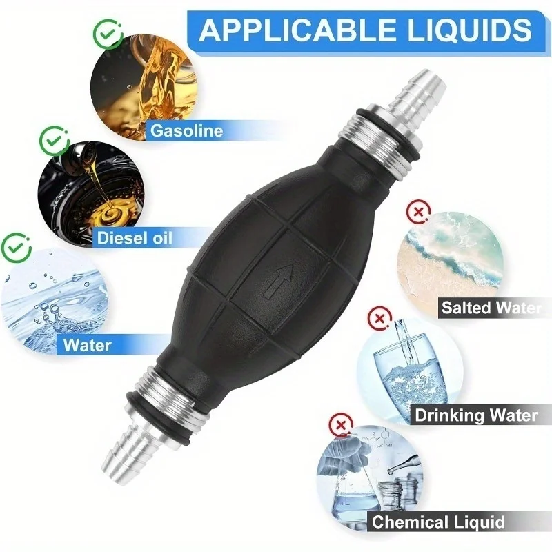 

6/8/10/12 мм ручной топливный насос, аксессуары, лампа для лодки, морская лампа для подвесного мотора, топливопровод, ручная лампа-праймер, руководство