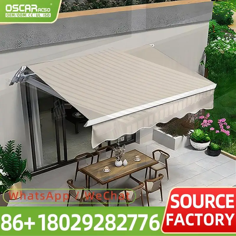 

Modern Motorized Electric Fabric Over Door Aluminum Outdoor Awning for Front Outdoor Use Retractable Awning