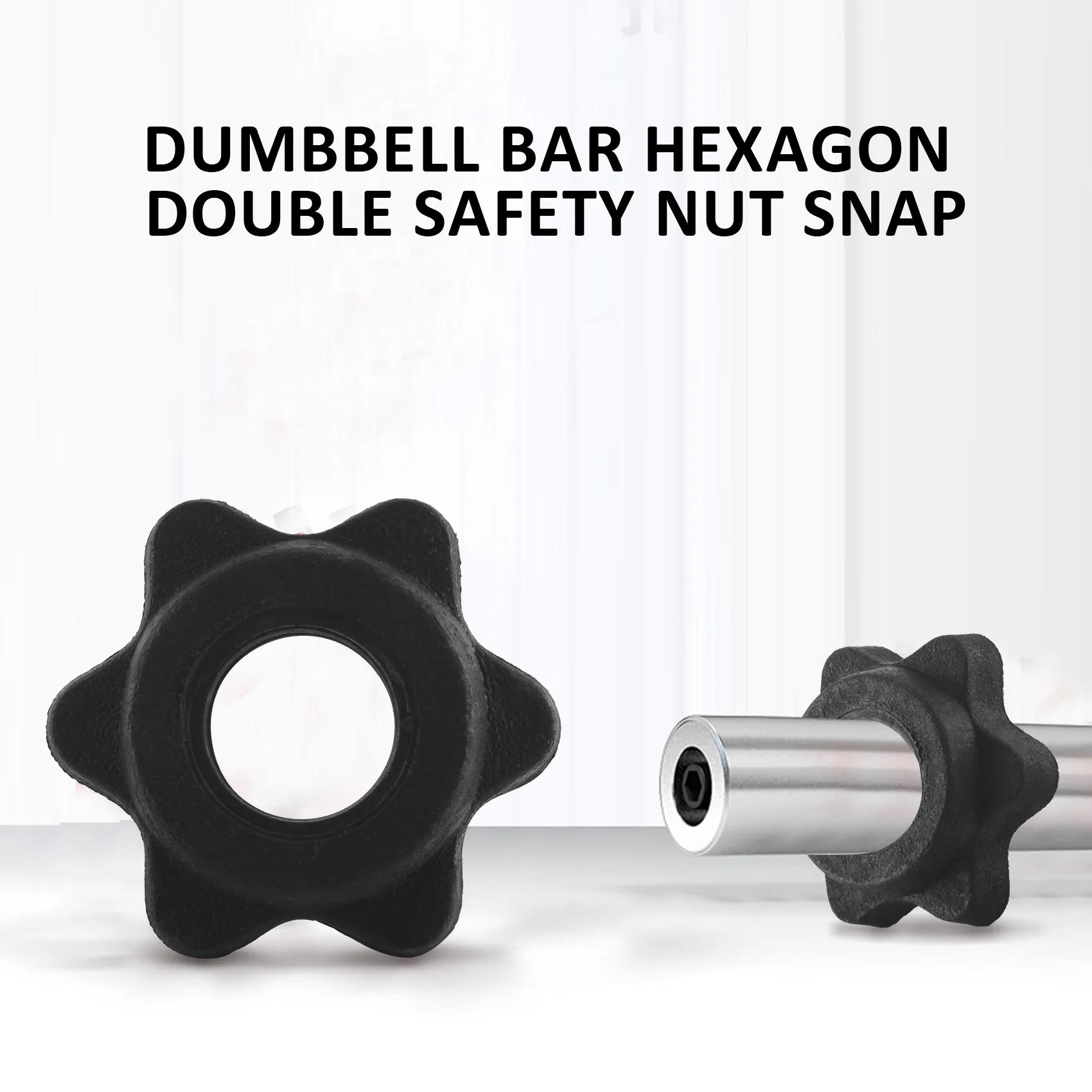 2 Pairs Dumbbell Hex Nut,Dumbbell Rod Nut,Spinlock Collars for Barbells Bars Training