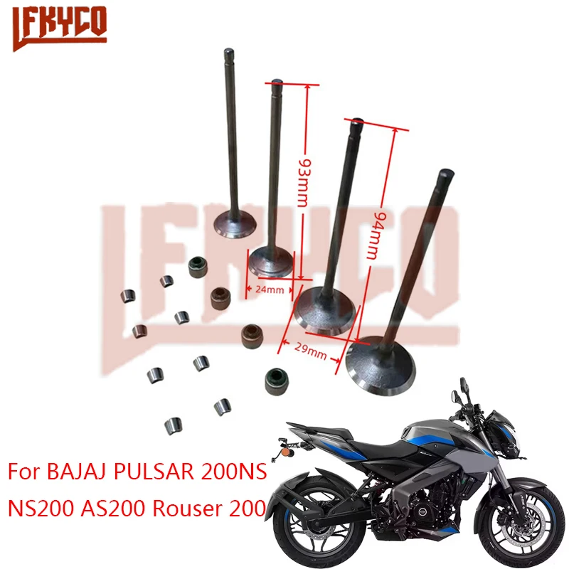 

93mm/94mm valve stem for BAJAJ PULSAR 200NS NS200 AS200 Rouser200 200cc motorcycle air inlet and exhaust valve Accessories Part