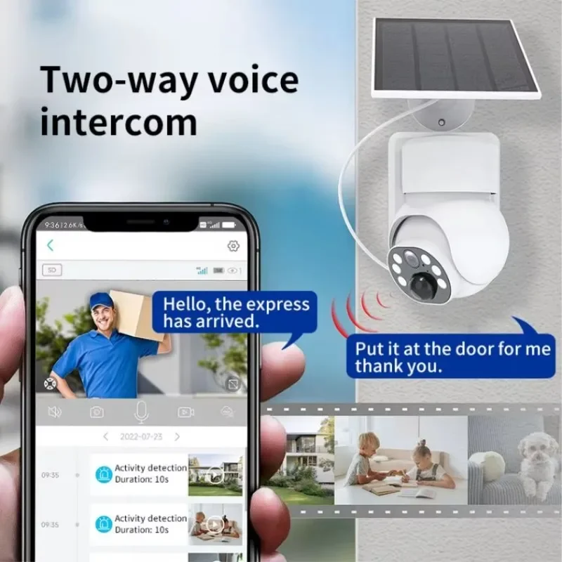 أداء عالي التكلفة HD 2MP 4G PIR كاميرا نظام أمان مقاوم للماء لاسلكي PTZ ضوء الفيضانات الشمسية مع كاميرا CCTV