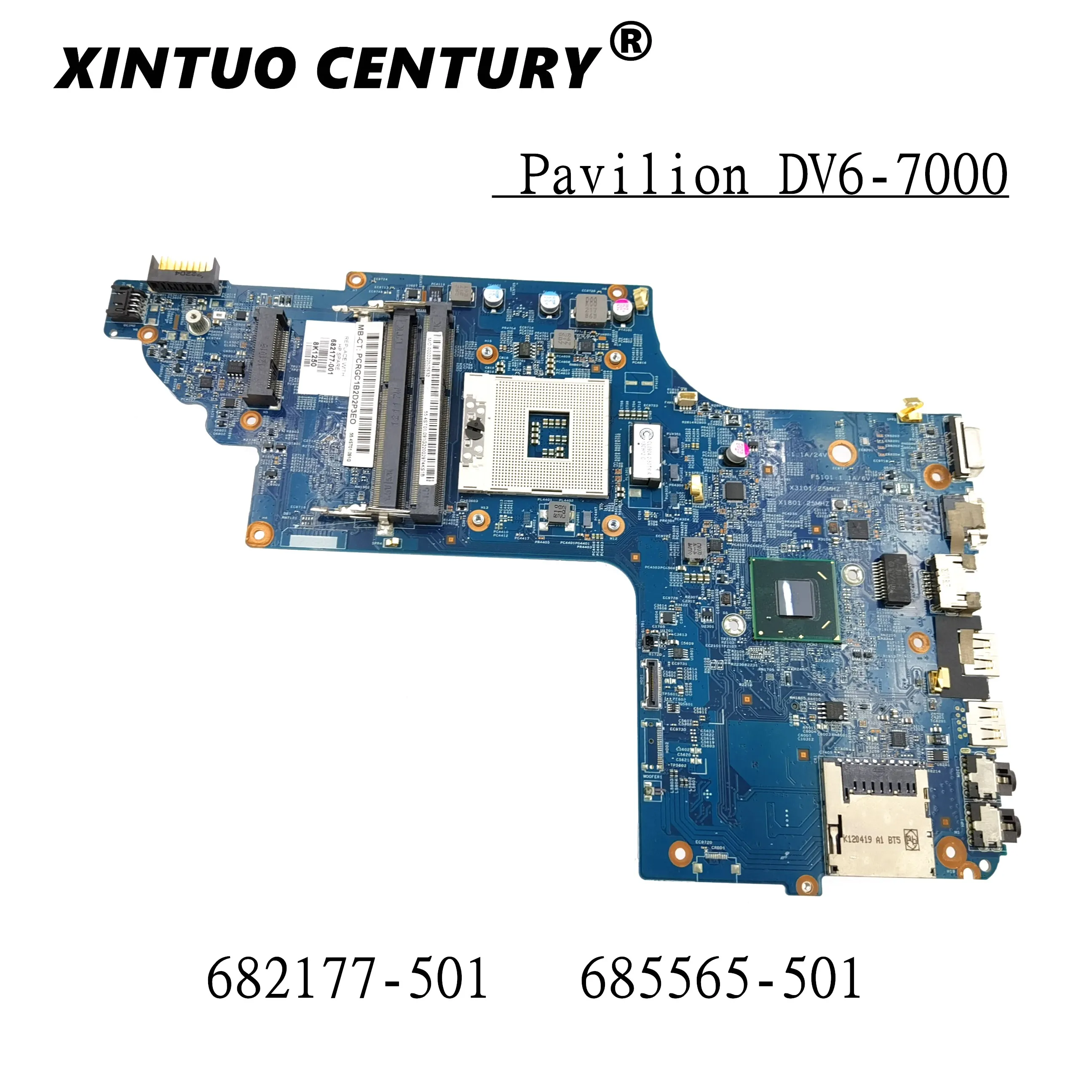 

682177-001 682177-501 685565-501 motherboard for HP Pavilion DV6-7000 Laptop motherboard 48.4ST04.021 HM77 100% test work