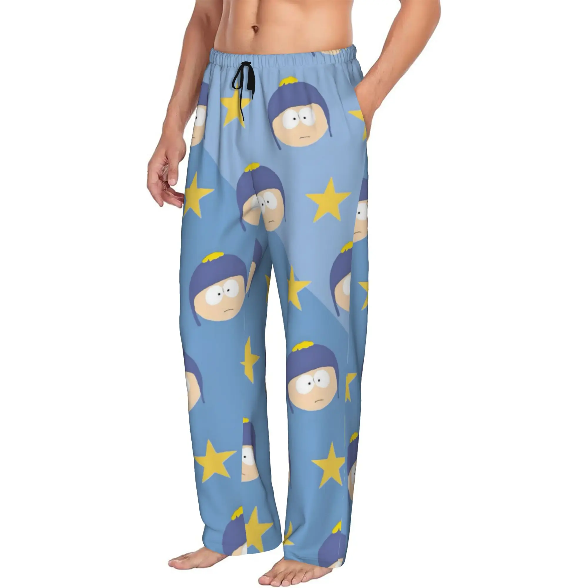 Custom E-Ericed Cartoon Pajama Pants Men Kennyed Kyled Staned Anime Sleepwear Lounge Sleep Bottoms Stretch with Pockets