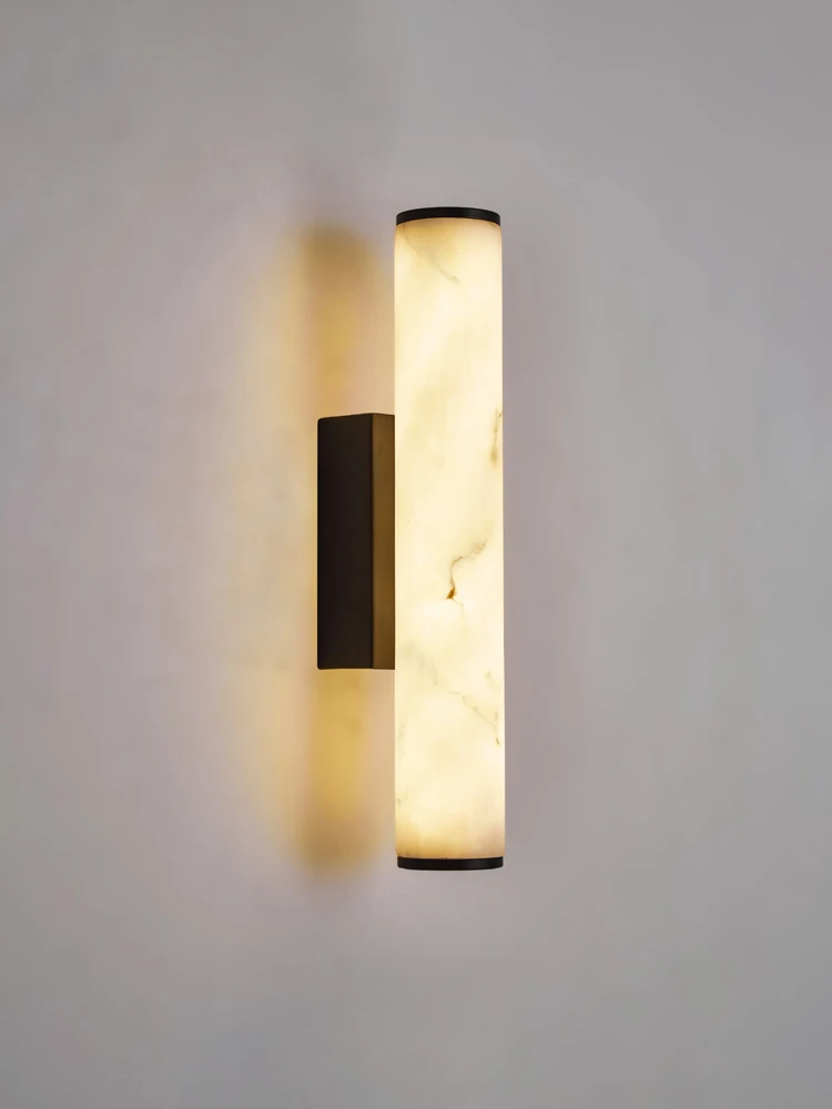Medieval French style living room background wall light imitation marble