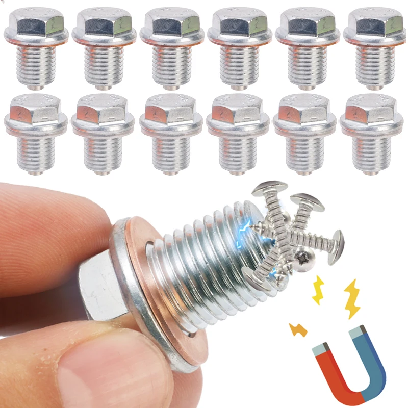 

Magnetic Extended Oil Drain Screw Gasket M14 Car Engine Oil Pan Oil Drain Plug Set Auto Replacement Parts For Honda Volkswagen