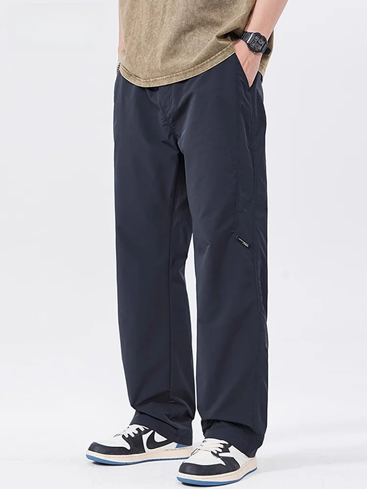 

Men's Casual Straight Leg Sports Pants Qui Dry American Sle Loose Fit Summer New Arrival Faion Brand Polyester Fiber