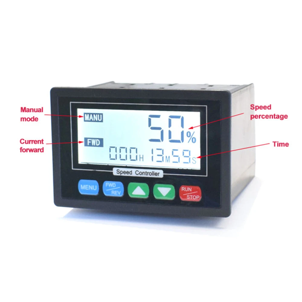 DC10-55V 30A regulowany regulator prędkości silnika PWM DC cyfrowy wyświetlacz LCD 0 ~ 100% regulator prędkości z bezprzewodowym pilotem zdalnego