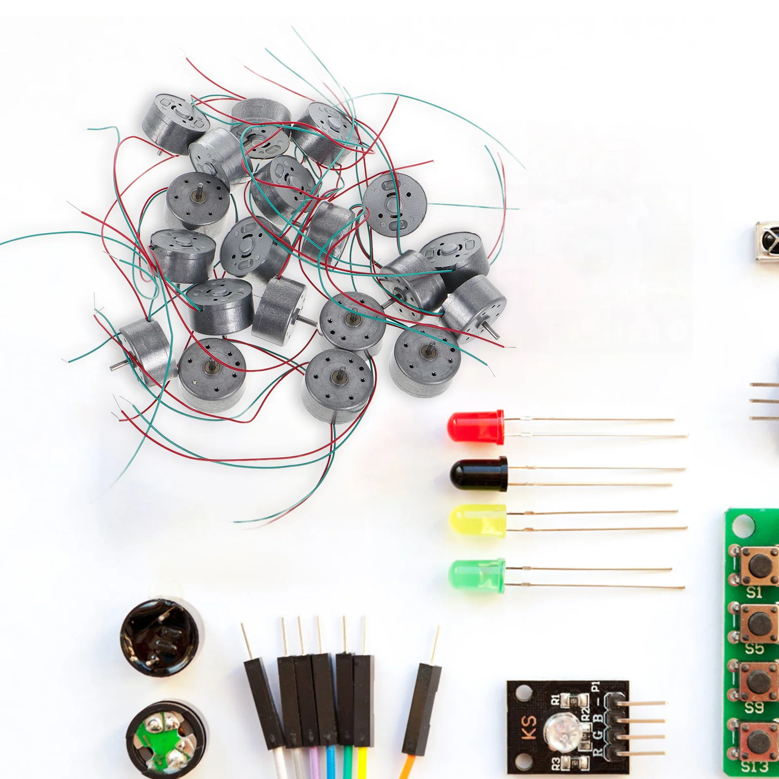 

20pcs Solar Compact Small Motor For Car Diy Science Projects Miniature Motor With Cable Continuous Power Supply