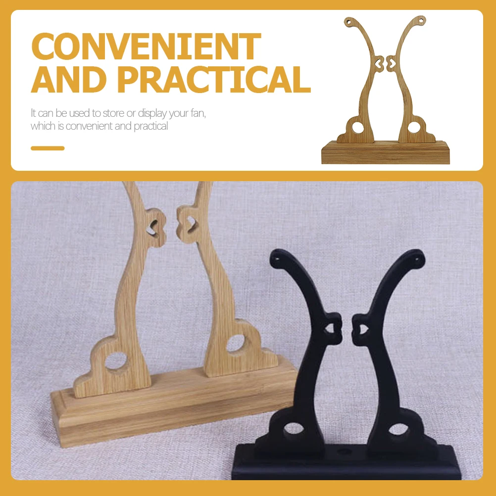 

Bamboo Home Display Holder Round H Chinese Style Holder Fan Rack Storage Material Fan Storage Rack Wedding Party