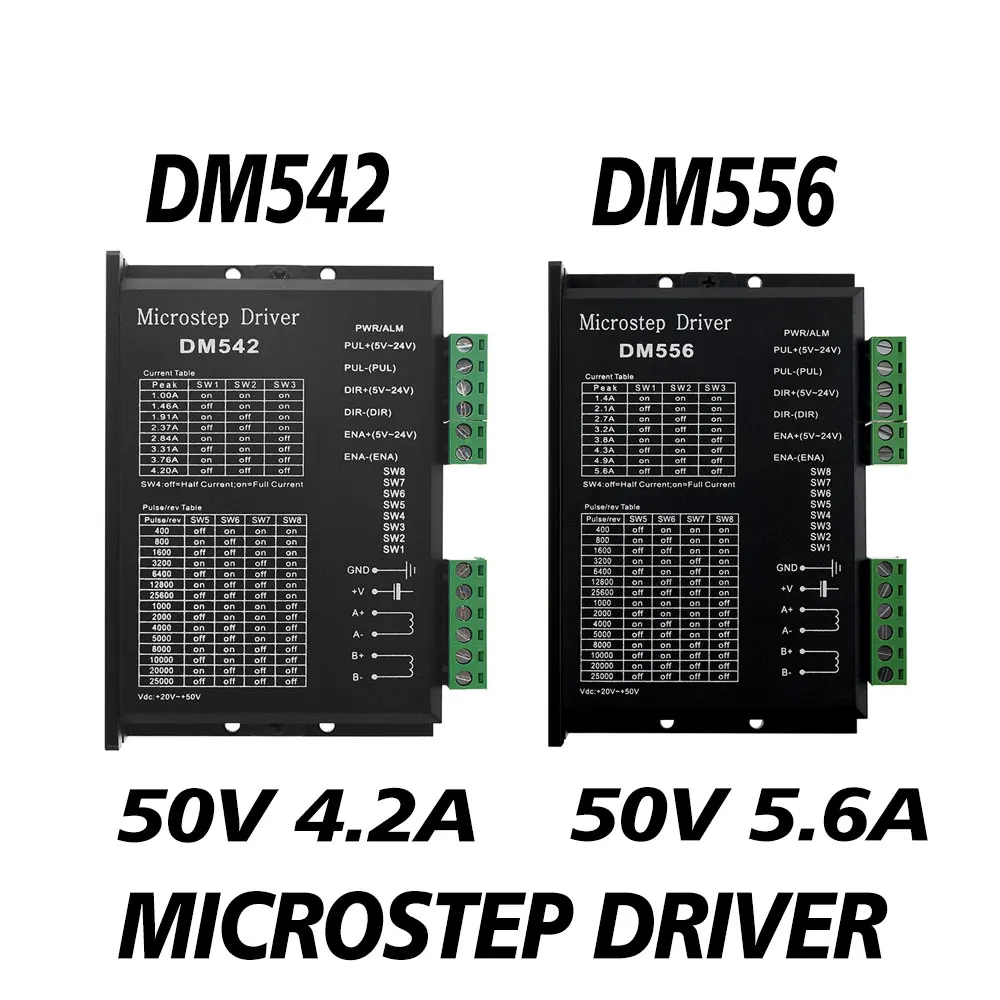 Microstep Driver DM542 DM556 Digital Motor Driver Suitble for 42 57 Stepper Motor Nema17 Nema23 Supply Voltage DC 20-50V 1-5.6A