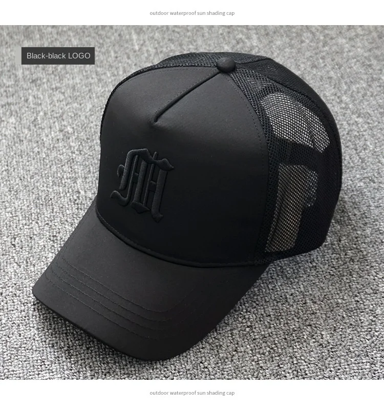 2024 Sommer Big Head Mesh Baseball Cap Mann im Freien große Sonnen kappen Overs ize Plus Size Trucker Hut 55-60cm 60-65cm – Detail 10