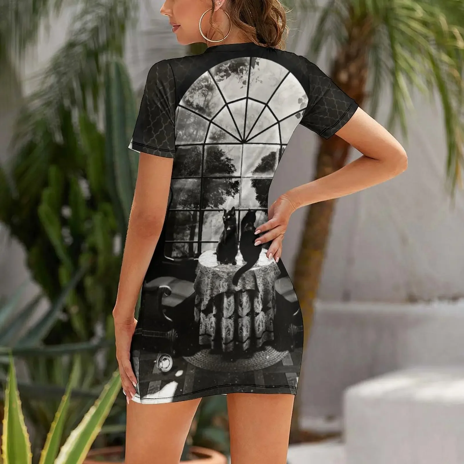 룸 스컬 반팔 드레스 여성 여름 여성 여름 드레스 여성 여름 점프수트 프롬 드레스 2025 드레스