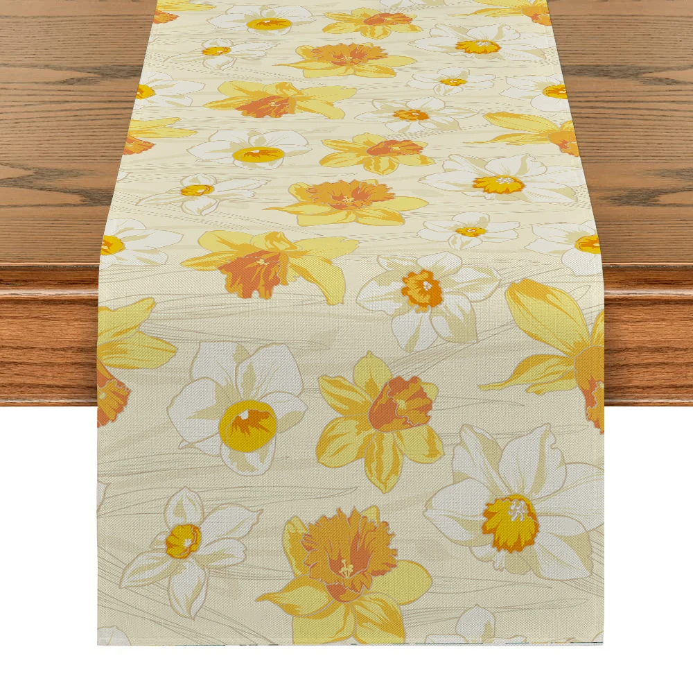 Sunflower Center Pieces Table Decoration and Accessories for Table Runner Lace Daisy Luxury Home Decor Tablecloths and Runners