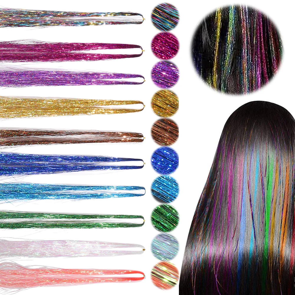 

Sparkle Shiny Hair Glitter Tinsel Sparkling Tinsel for Women Girls Hair Accessories for Cosplay Party