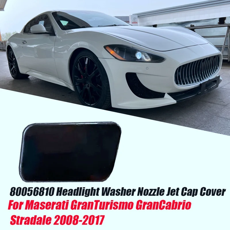 1Pair 80056710 80056810 Car Front Bumper Headlight Washer Cover For Maserati Granturismo Grancabrio Stradale 2008-2017